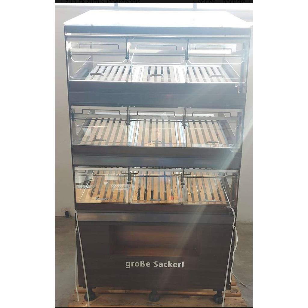 Стелаж за хляб със стъклени вратички 3х3, р-р 100х80х194