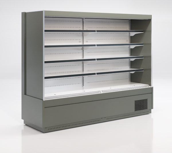 Wall refrigerated display case SAMOS S 1250x810x2050mm, Plug-in, with shutter