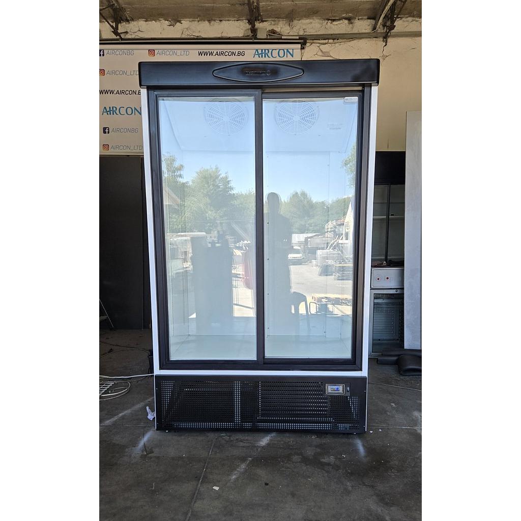 Крайстенна хладилна витрина с вграден хладилен агрегат и плъзгащи врати FS1202, 220V, консумация 850W, Обем 1122L, 2021г. 1200x735x1990 mm
