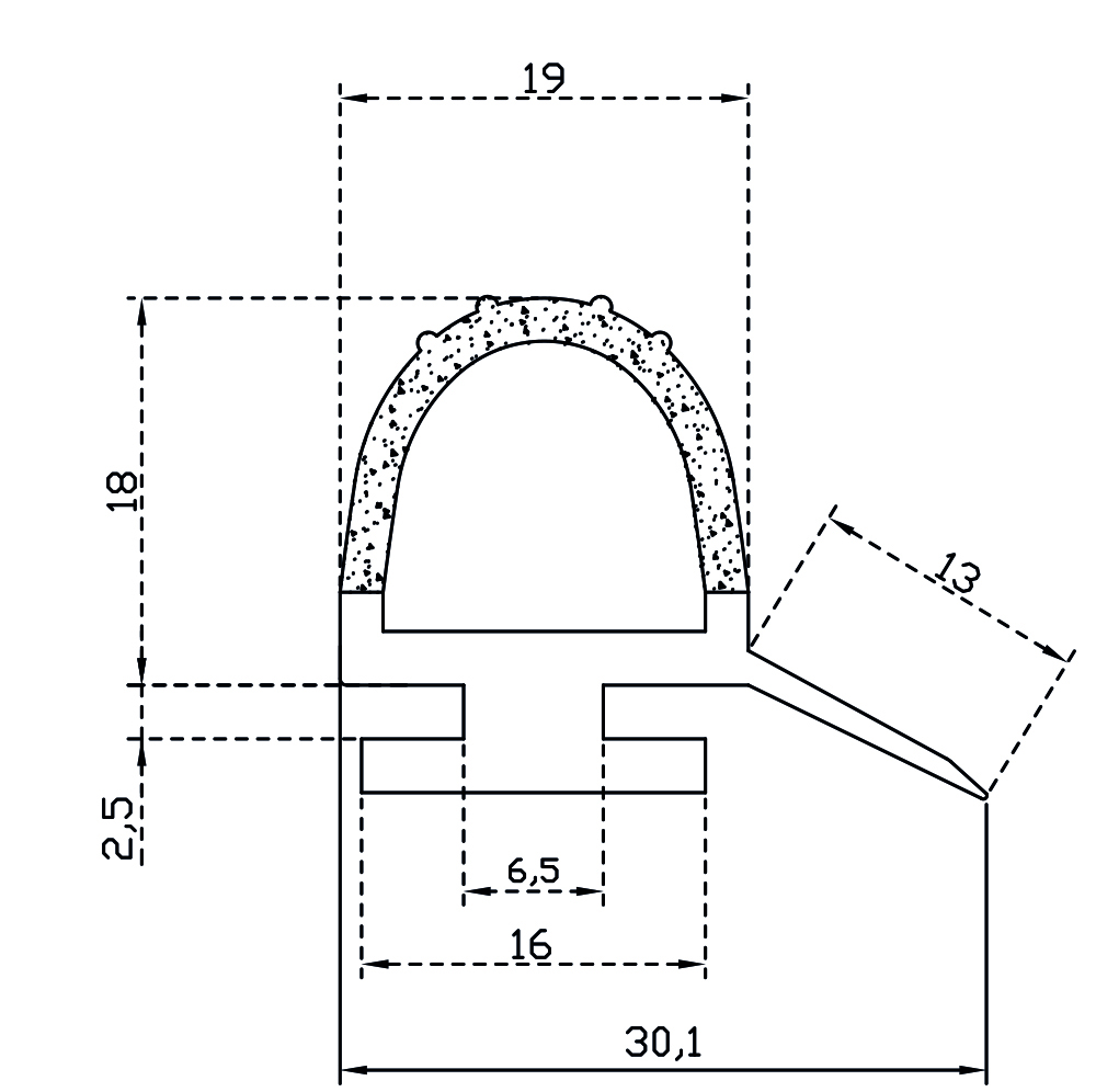 Уплътнение за хладилна врата I-408-02B