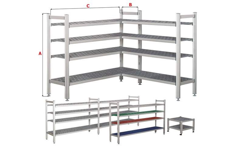 Стелаж за хладилна камера 1005x560x1680mm