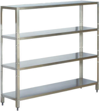 Rack on 4 levels INOX, 1200x450x1600