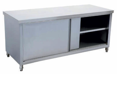 Stainless steel cabinet with sliding door 200x60x85