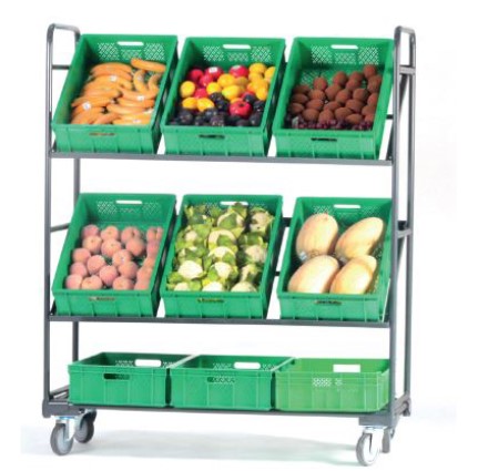 Стелаж-количка за плодове и зеленчуци 168х130х51