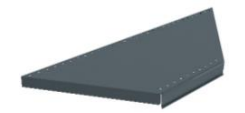 SHELF INTERNAL CORNER (P25) D : 600 / L : 1100 T:0,7 FOR D:600 BASE SHELF