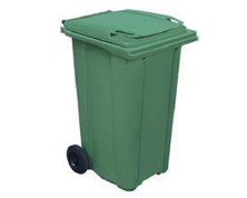 Waste bin green with pedal